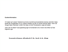 Tablet Screenshot of frauenaerztinnen-offenbach.de